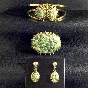 Vintage Stone Chip Jewelry Set
